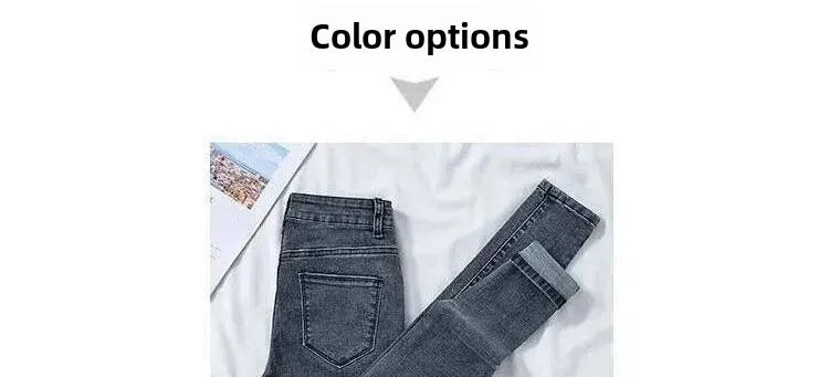 New 2020 Autumn Jeans Women's High-Waisted Slimming Cropped Pants Trendy Student Versatile Straight Legs Smooths Your Silhouette