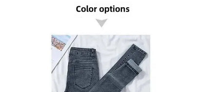 New 2020 Autumn Jeans Women's High-Waisted Slimming Cropped Pants Trendy Student Versatile Straight Legs Smooths Your Silhouette