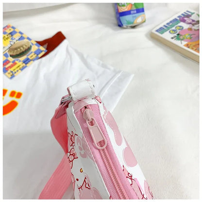 Miniso Hello Kitty Underarm Bag for Women Y2K Sanrio Kuromi Mymelody Messenger Tote Bag Cute Girls Shoulder Bag Purses Handbag