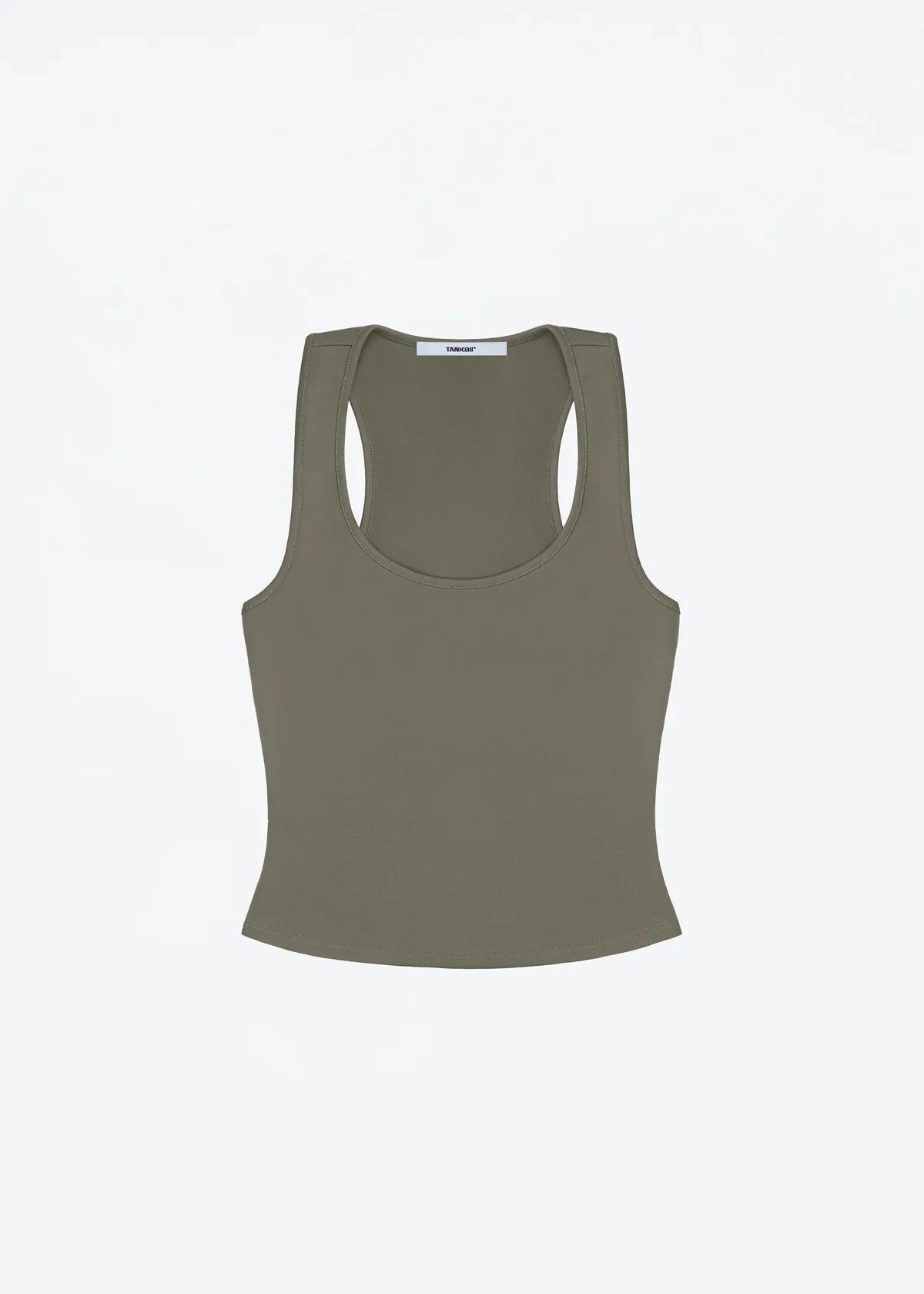 Tank Classic X-shaped Backless Baby Blue and Misty Gray Multi-color Comfortable Elastic Waist Tight Fit Backless Top army green