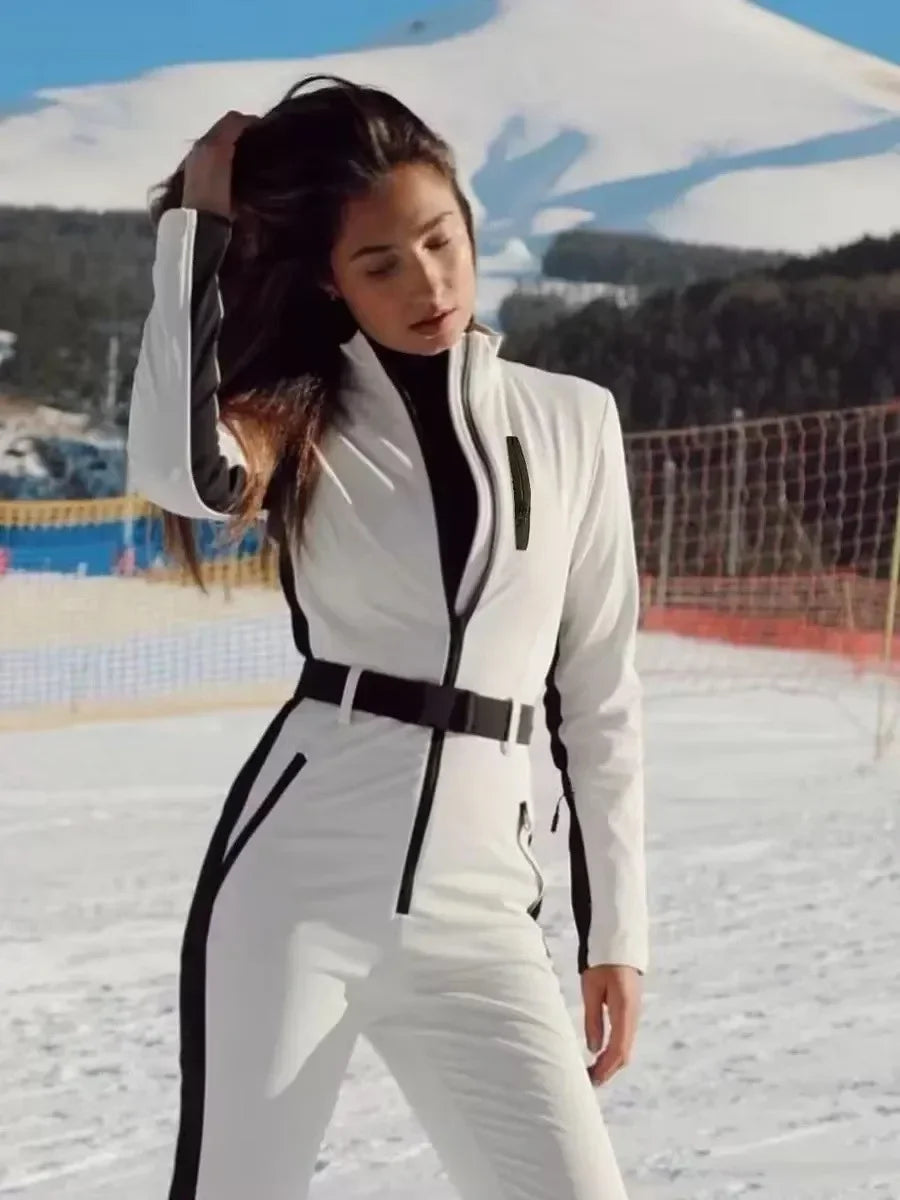 Women Waterproof Windproof Skiing Suit Fashion Female Elegant Skateboard Jumpsuit Winter Ski Jumpsuits for Women Snow Suit Badiee Stylez