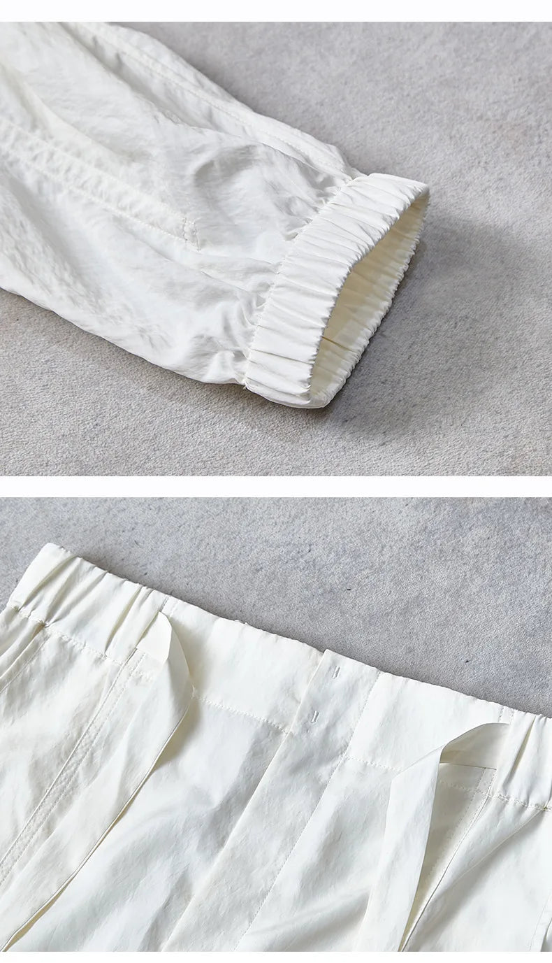 Women's Spring Summer New Hooded suit Casual Sports Fashion Chain Cardigan with Trousers Two-piece Set Badiee Stylez