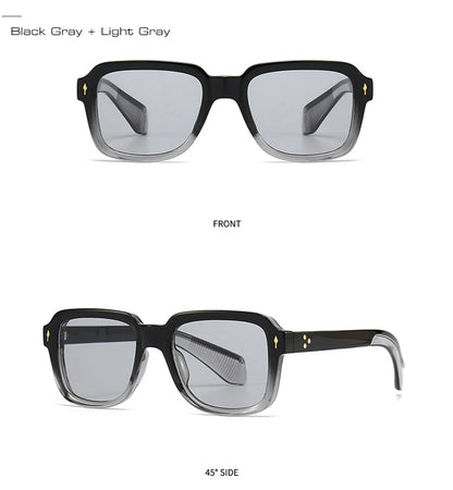 SHAUNA Fashion Sunglasses Women Square Gradient Shades UV400 Retro Rivets Men Sun Glasses