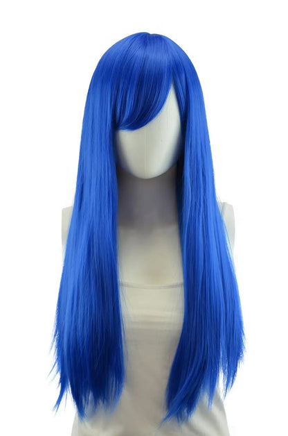 Cosplay Nyx Autumn Orange Long Straight Wig 28 Inches Long Straight wigs for Women Universal Cartoon Cosplay Wig Z80-18Dark Blue 24inches 1pc