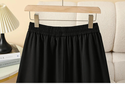 Plus Size Shorts Women High Elastic Waist Wide Leg Loose Pants With Pockets Summer 2025 New Korean Fashion Half Shorts Women