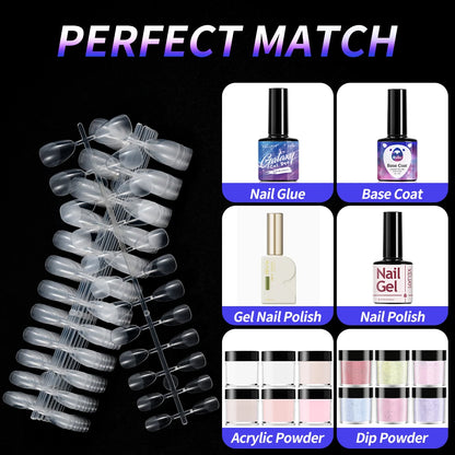 240pcs XS Fake Nails Short Square/Almond False Nail Tips Half Matte Acrylic Square Fingernails DIY For Manicure Extension Tools