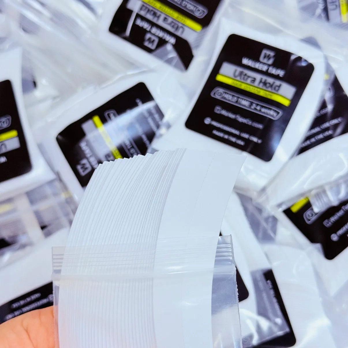 36/72/108 Pieces of White Super Shaped Lace Front Curved Double-sided Wig Adhesive