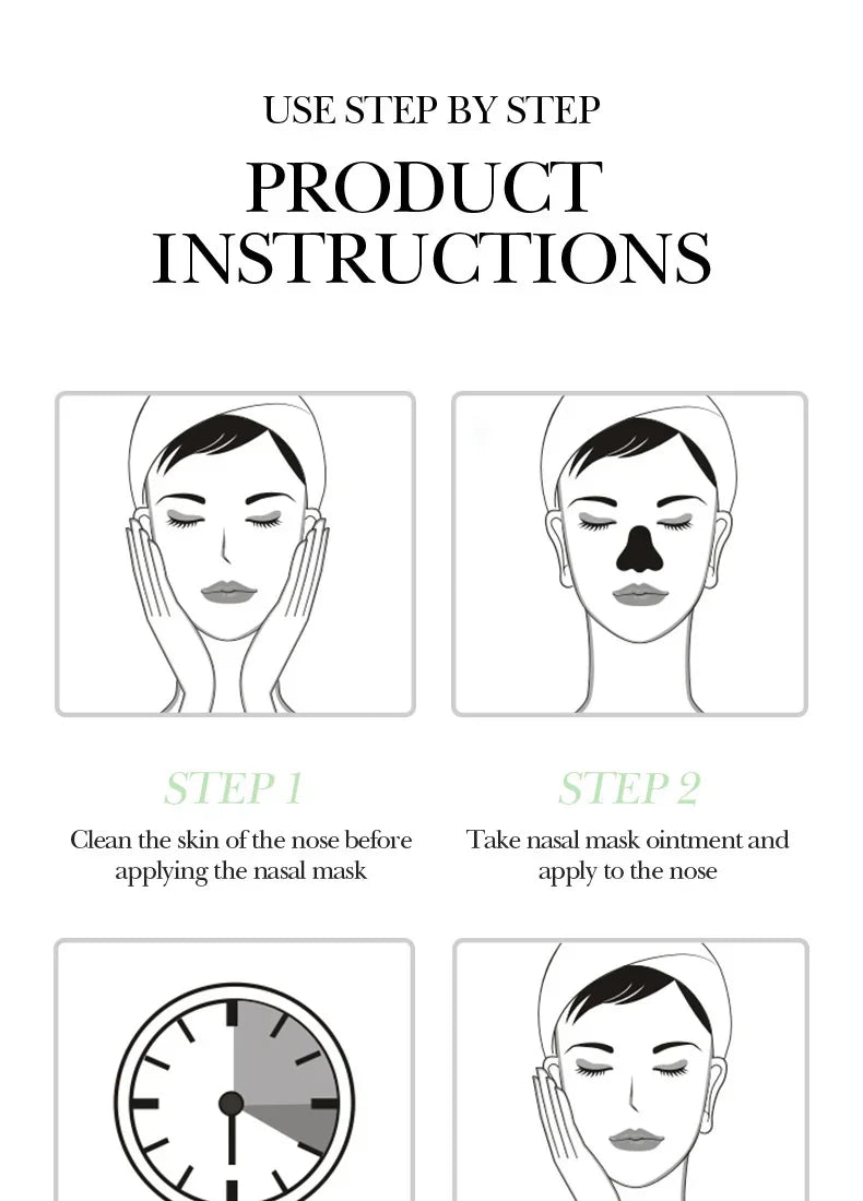 Blackhead Remover Mask Bamboo Charcoal Shrink Pores Acne Black Head Removal Cream Nose Cleansing Black Peel Off Masks Skin Care