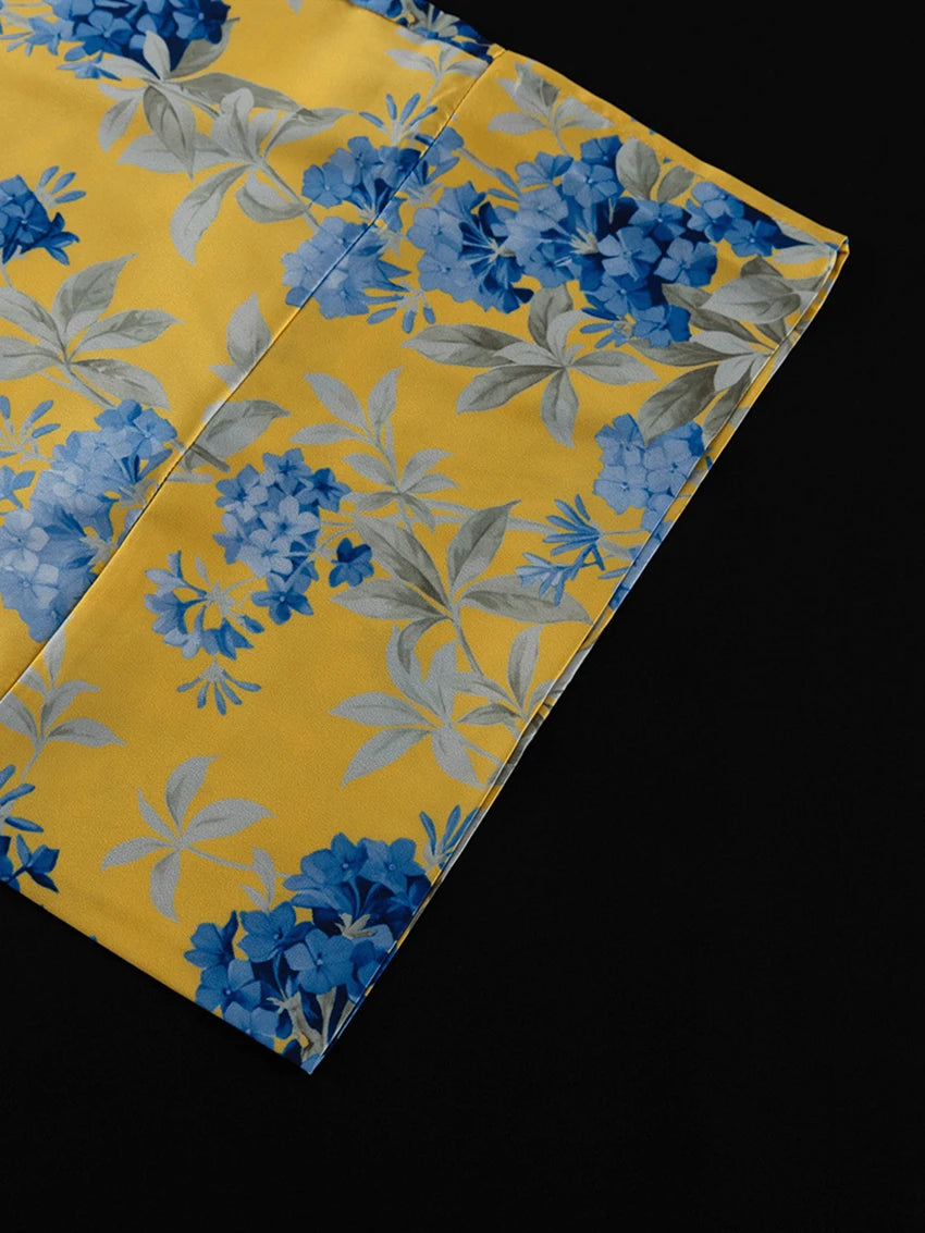 Marthaqiqi Fashion Women Nightwear Suit V-Neck Pajamas Long Sleeve Nightie Lace Up Nightgowns Pants Printing Ladies Pyjamas Set