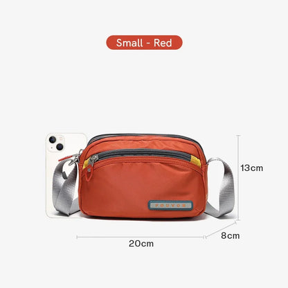 Fouvor Women Shoulder Bag Trend 2025 Nylon Small Crossbody Bag Fashion Sports Waterproof High End Messenger Bags Ladies 2587-19 Red