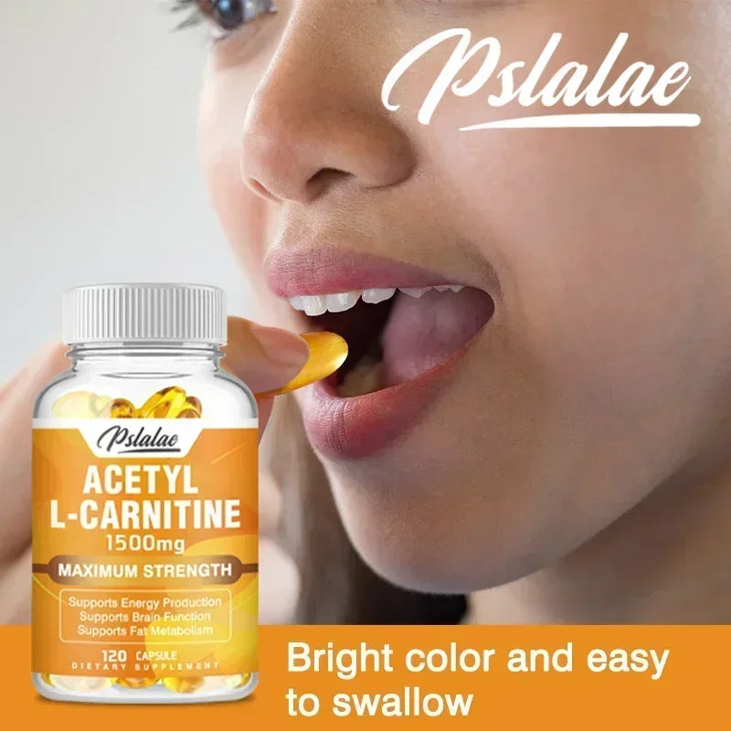 Acetyl-L-Carnitine Capsules 1500 Mg - Supports Natural Energy Production, Supports Memory and Concentration Supplement