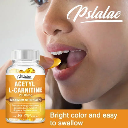 Acetyl-L-Carnitine Capsules 1500 Mg - Supports Natural Energy Production, Supports Memory and Concentration Supplement