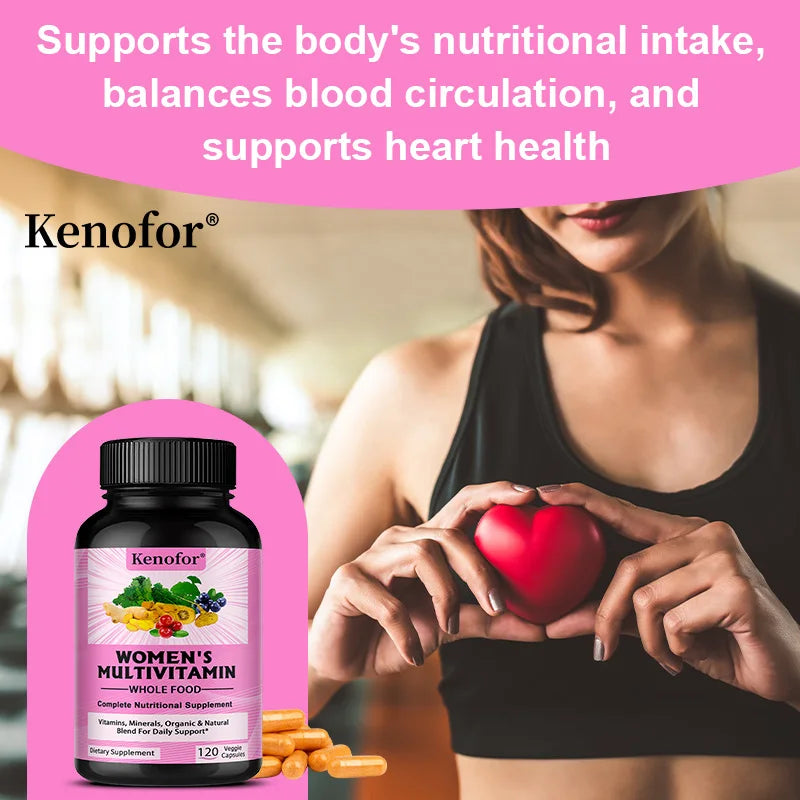 Womens Multivitamin - Energy & Immune Health Support with Vitamins A, B12, C, D, Zinc & Biotin, Multivitamin for Women