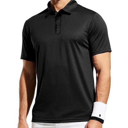 Men's Trendy Polo Shirt - Breathable Solid Color Casual Tee for Effortless Summer Style