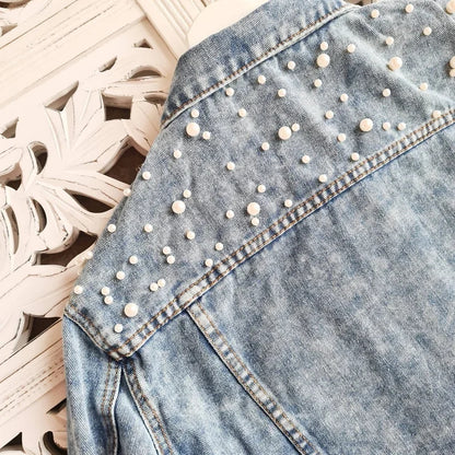 Bachelorette Jean Jackets Hen Party Gift Custom Bride Denim Jacket Pearl Mrs Outerwear Bridesmaid Personalised Coats Wedding Day