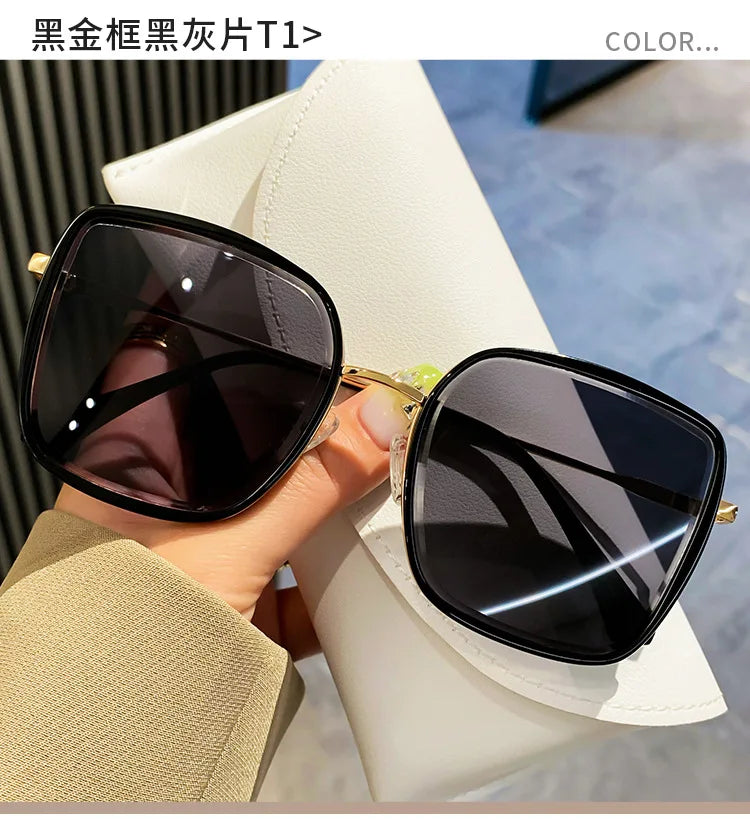 Fashion Square Sunglasses Women New Retro Decoration Glasses Men Leopard Blue Sun Glasses Gradient Shades UV400 Eyewear