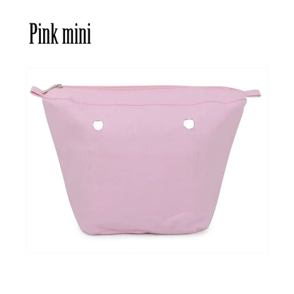 TANQU New Waterproof Inner Bag Organizer Insert Zipper Pocket for Classic Mini Obag Canvas Material for O Bag pink Mini CHINA