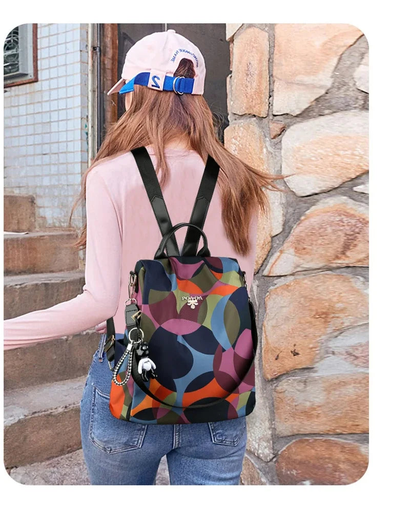 Fashion Backpack Women Oxford Cloth Shoulder Bag 2024 School Bags For Teenage Girls Light Ladies Travel Bagpack Mochila Feminina