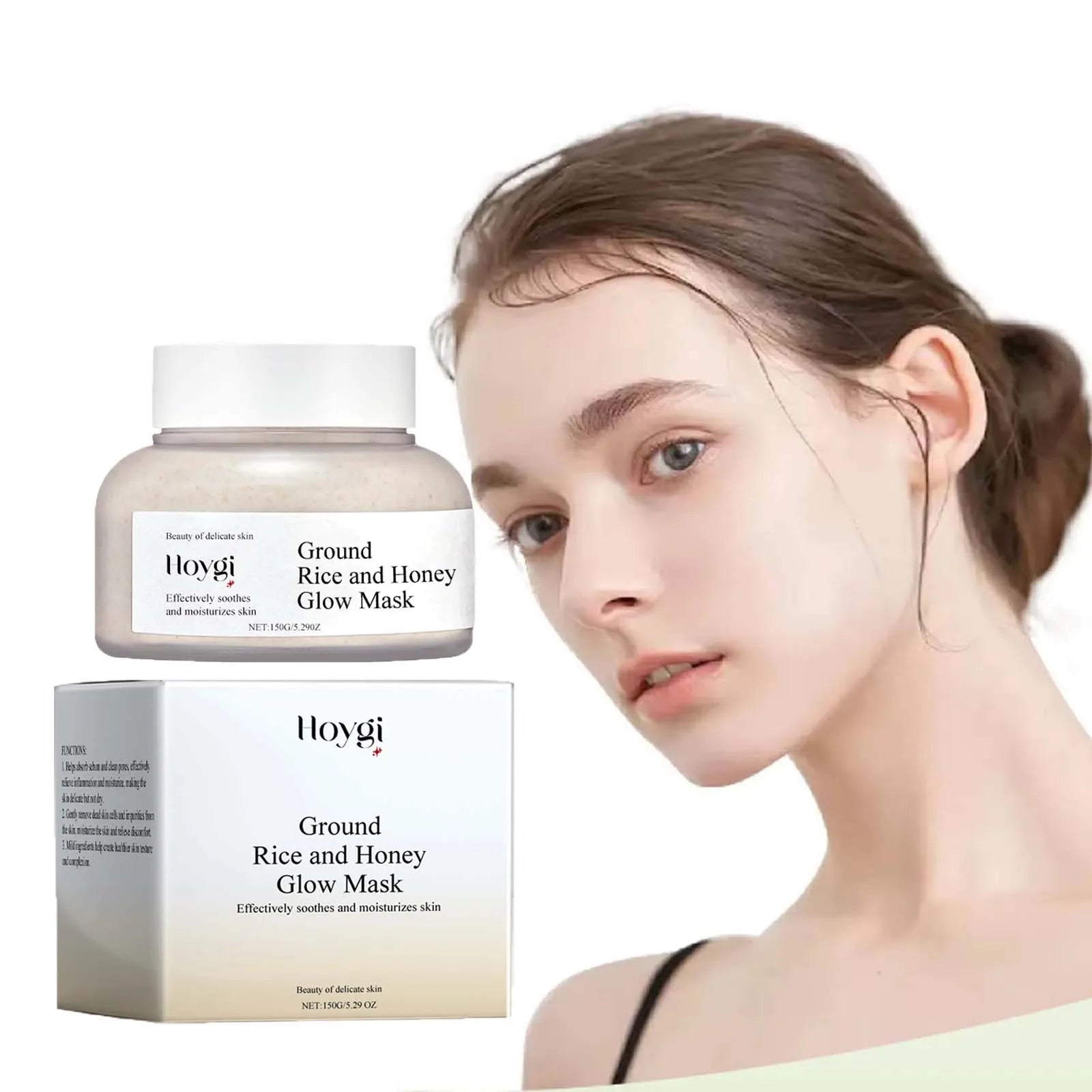 Rice & Honey Face Mask Moisturizing Fade Dark Spot Hydrating Repair Brightening Shrink Pore Hydrating Mask Glowing Skin Care