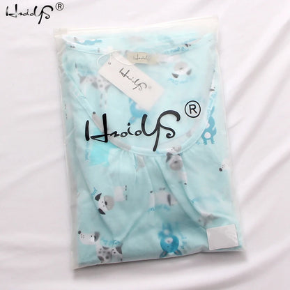 Hzioiys Summer Pajamas Sets Cotton Sleepwear Suit Women Casual Pajama Sets Cartoon Vest Shirt + Shorts Pajamas Suit Plus Size