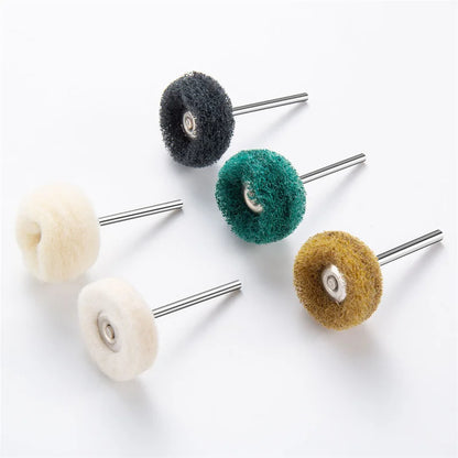 Nail Drill Bit Cleaning Brush Manicure Grinding Head Dual Brush Electric Drills Copper Wire Drill Brush Cleaner Nail Art Tools