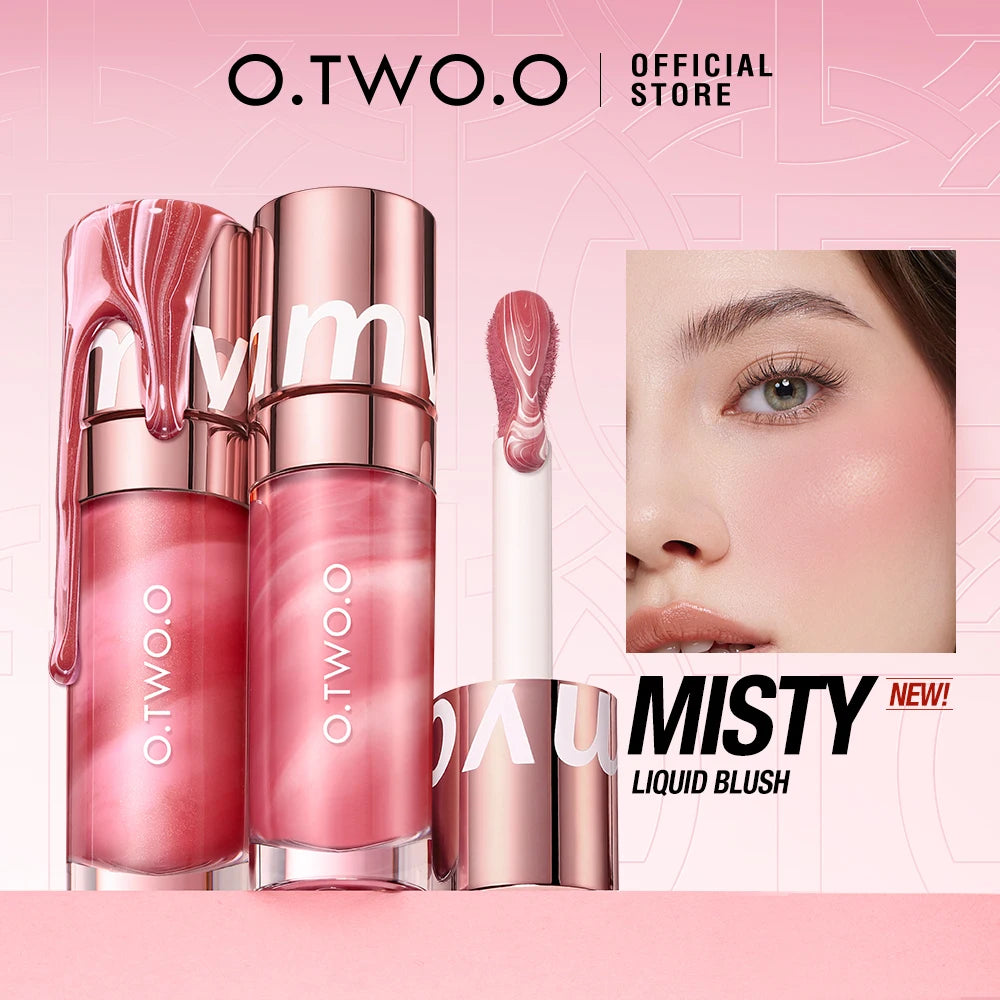 O.TWO.O Liquid Blush Face Blusher Moisturizing Long Lasting Natural Silky Weightless Matte High Pigment Matte Blush Face Makeup