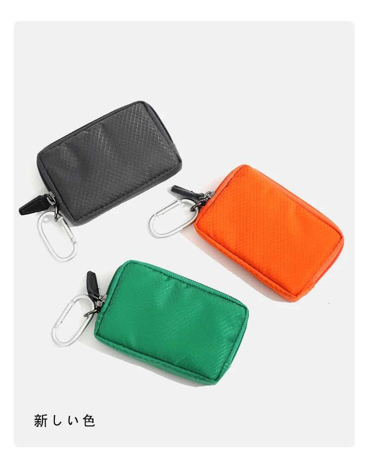 Japanese Style Casual Coin Pouch Nylon Cloth Mini Purse Waterproof Men Coin Purse Small Cute Wallet Cute Purse Clutch Bag