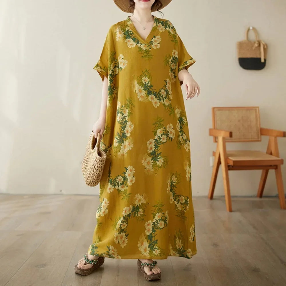 Summer Dress for Women Clothing Long Dress Fashion Clothes Cotton Vintage Harajuku Elegant Streetwear Maxi Beach Dresses