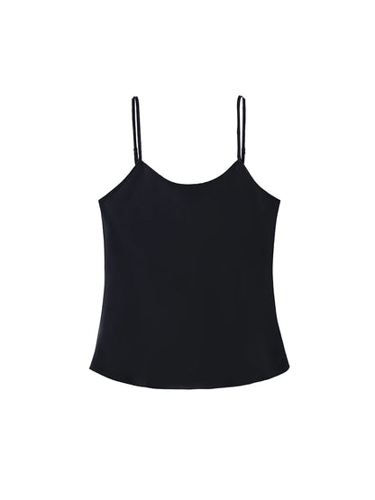 SuyaDream, Women 100%Real Silk Camisoles, 19MM, Solid Cozy Camis, 2024 Spring Summer Basic T shirts, White, Pink, Beige black