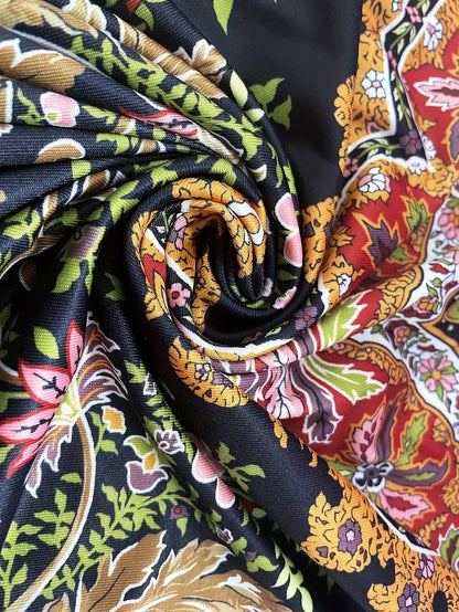 Women's casual retro style printed long sleeved dresses for women,fashion scallop women short dresses,spring outfits for women