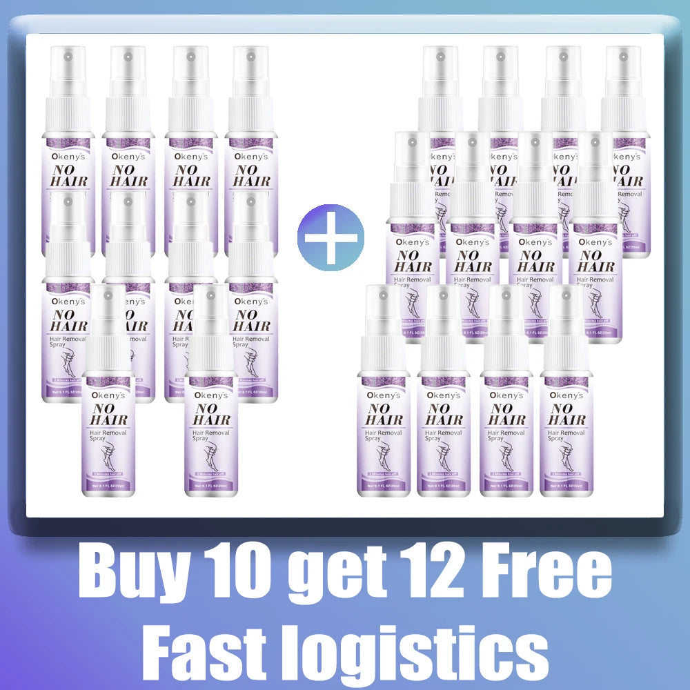 Permanent, painless hair removal spray, axila, legs, arms, hair remover, hair growth inhibitor, nutritious repair, body care Buy 10 Get 12 free