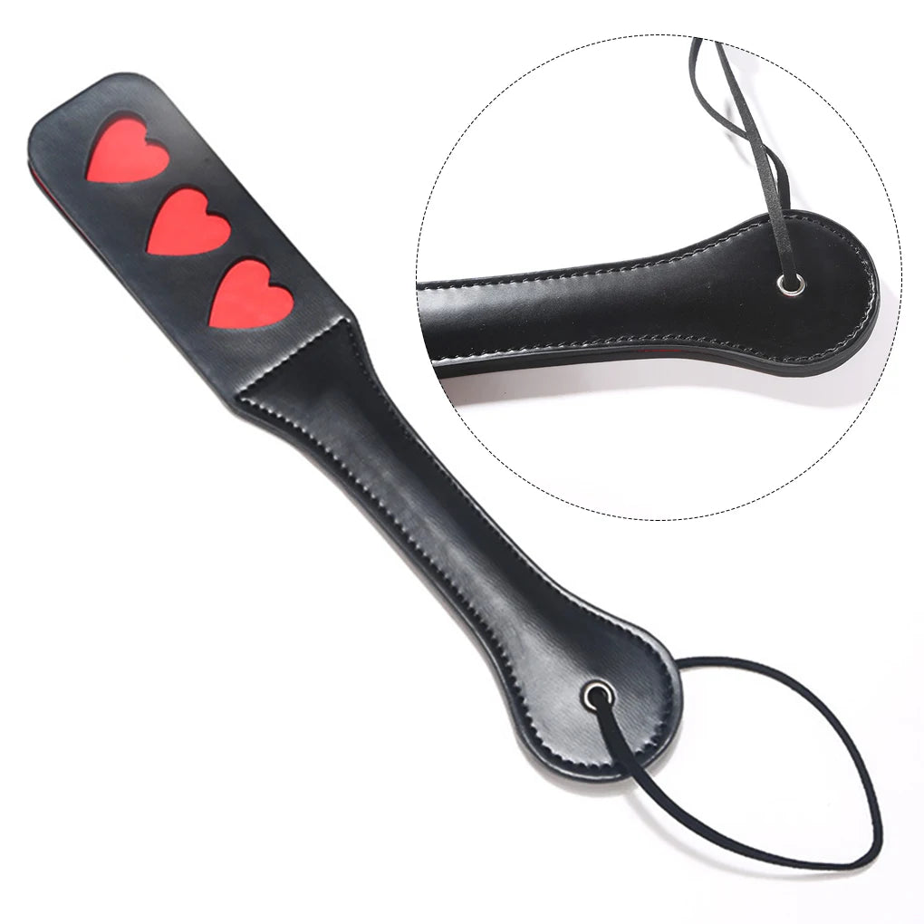 Horse Crop PU Leather Soft Anti-slip Handle Riding Paddle Outside Game Play Racing Horses Training Practice Tools