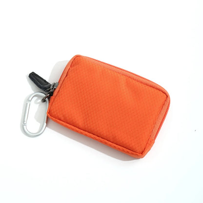 Japanese Style Casual Coin Pouch Nylon Cloth Mini Purse Waterproof Men Coin Purse Small Cute Wallet Cute Purse Clutch Bag ORANGE