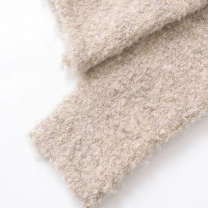 TRZA Women's Floral Button Knit Cardigan Sweater Lapel Collar Long Sleeve Chic Outerwear Fashion Top