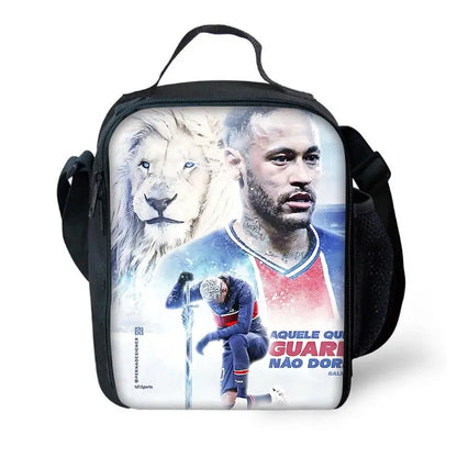 Game Football Child School Backpack with Lunch Bags ,Pencil Bags ,N-NeymarS School Bags for Boys Girls Best Gift CB-213HJJ06A8