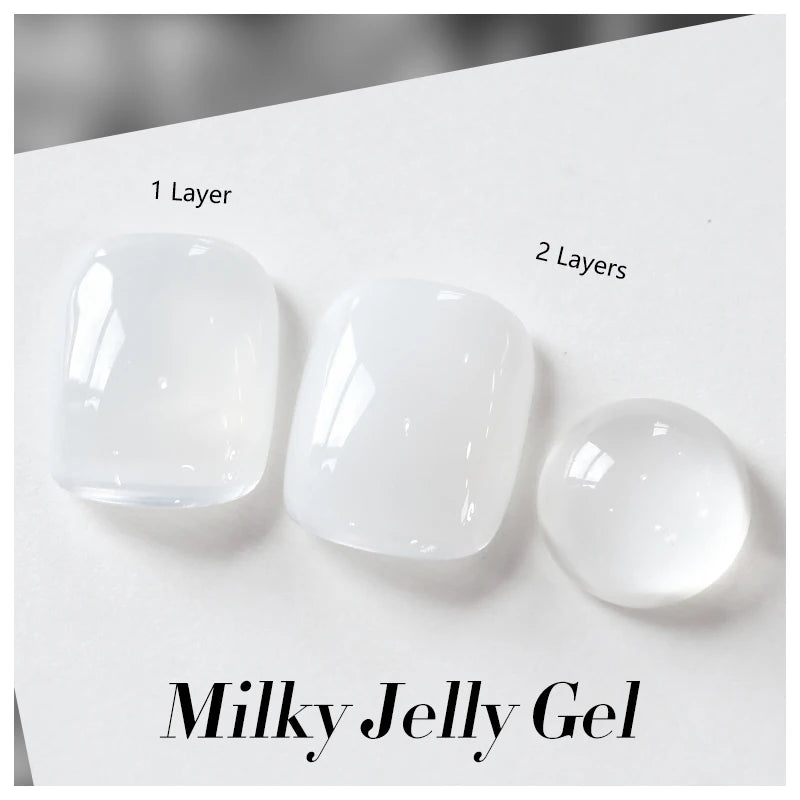 BORN PRETTY 10ml Milky Jelly White Gel Nail Polish Translucent Semi Permanent Soak Off UV LED Gel Varnish Manicure Nail Art