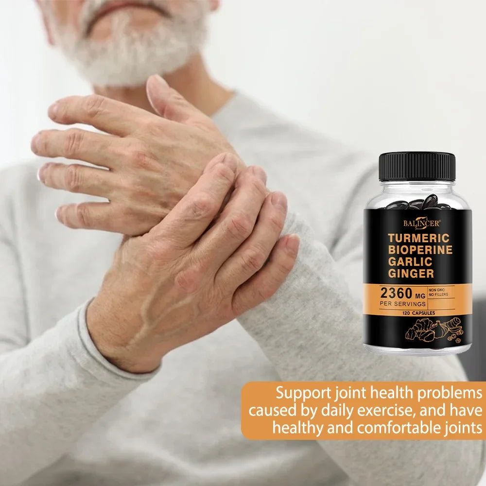 High Quality Curcumin Capsules - 2360 Mg, - Supports Joint, Brain, Cognitive and Digestive Health, Antioxidant, Non-GMO