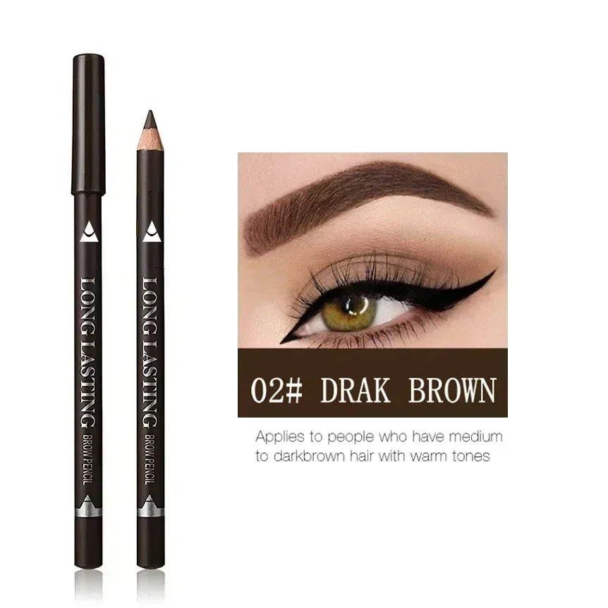 6/12Pcs Eye Brow Pencil Waterproof Professional Women Eye Makeup Pen Easy Color Natural Black Brown Cosmetic Beauty Eyebrow Tool