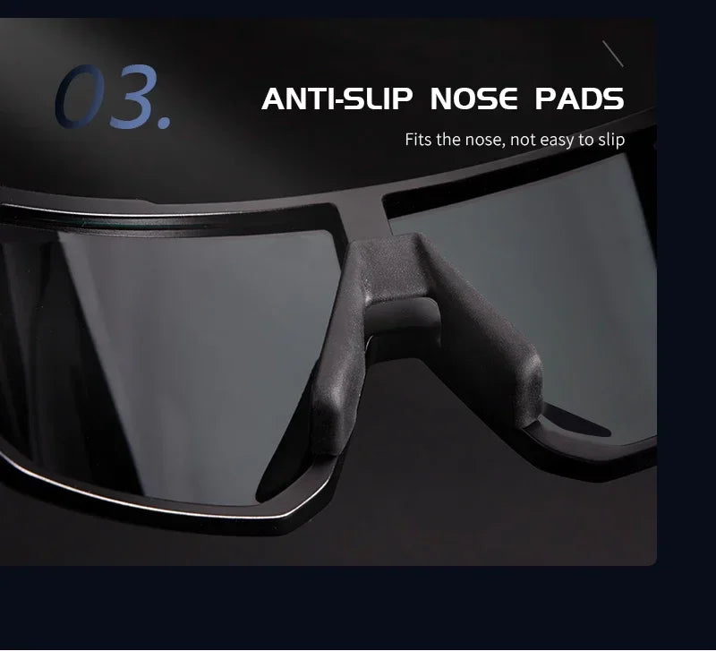 Kapvoe Sports UV400 Glasses New Polarized Cycling Sunglasses for Man MTB Running Outdoor Hiking Glasses Eyewear Bicycle Goggles