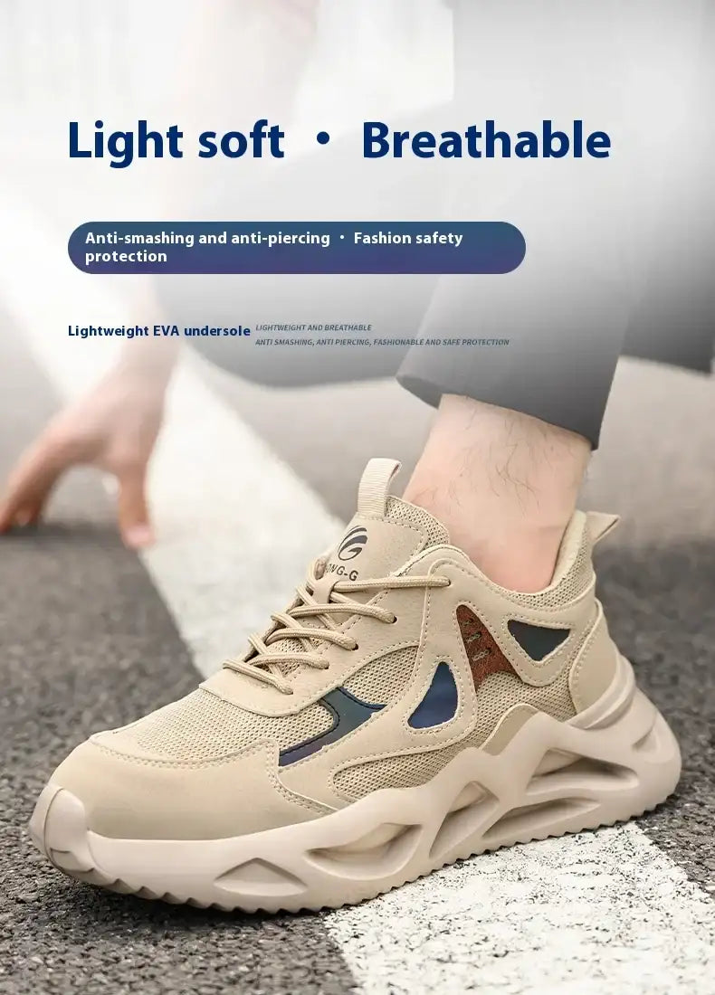 Lightweight Safety Shoes Men Women Work Shoes Steel Toe Cap Working Boots Sneakers Man Women Breathable Shoes Tactical Boots