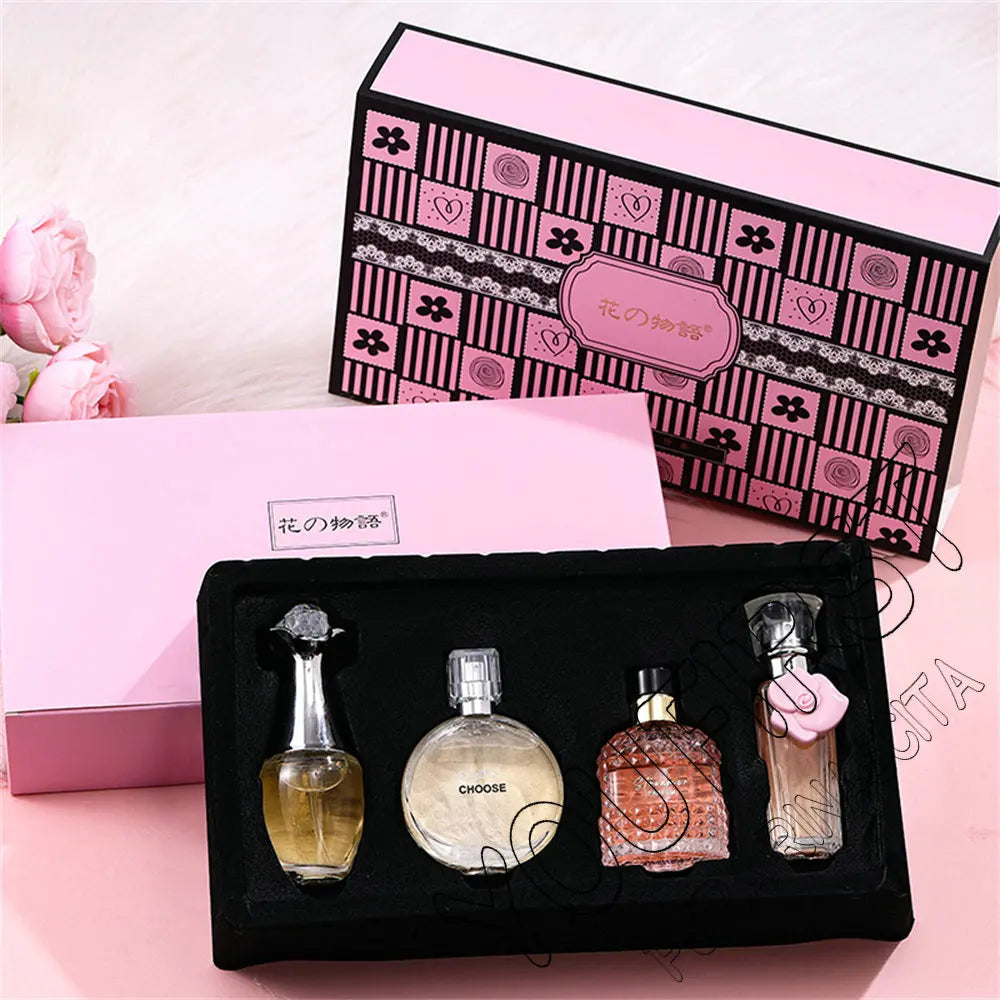 Brand Gift Box 4Pcs Set Perfume Women Parfum Femme 100ml Fresh Natural Floral Scent Spray Feminino Perfumes De Mujer Originales Badiee Stylez