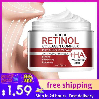Retinol Face Moisturizer Moisturizing Retinol Cream Anti-Wrinkle Aging Moisturizing Shrink Pores Whitening Smooth Retinol