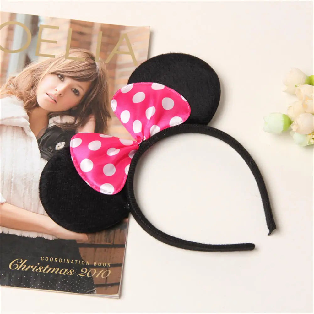 Knot Accessories Minnie Hairbands Favors Mom Lovely Ears Kids Mickey Headbands Hair Boys Party Sequin Baby Birthday Bows Girls