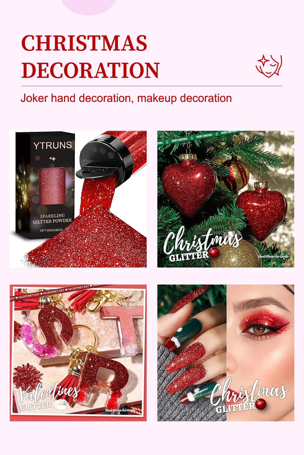 Laser Glitter Powder, 80g, 6 Colors, for Nail Art, Crafts, Candle Making, DIY Projects, Fine Glitter for Precise Designs