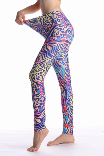 Women Leggings High Waist Cartoon Comic Beauty Print Trousers Soft Female Casual Elastic Pant