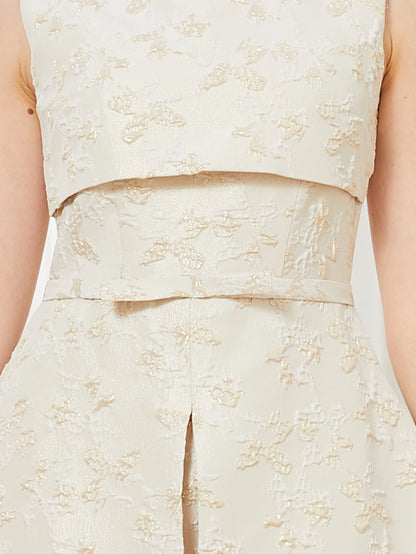 Elegant Dress 2024 Summer New Fashion Women Long Maxi Backless Sleeveless Split Jacquard Dresses Evening Dress Robes