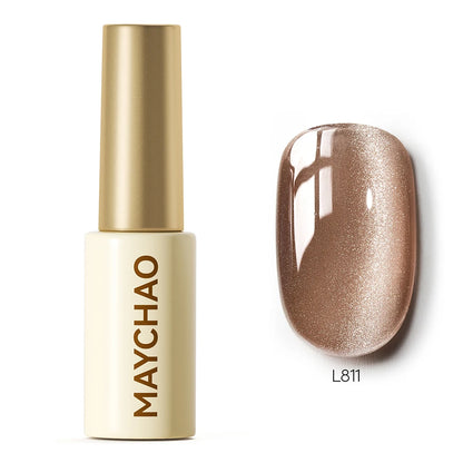 MAYCHAO 5ML Gel Nail Polish 9D Laser Diamond Glitter Cat Eye Gel Semi-Permanent Soak Off UV LED Gel Nail Manicure Tools Nail Art L811