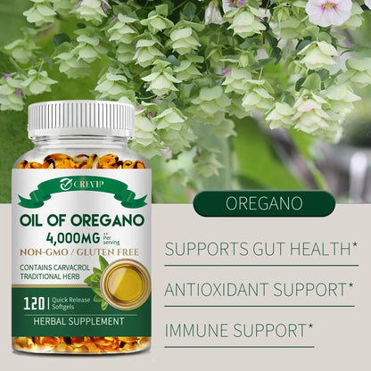 Oil of Oregano Capsules - Promotes Digestion and Intestinal Health, Antioxidant, Enhances Immunity