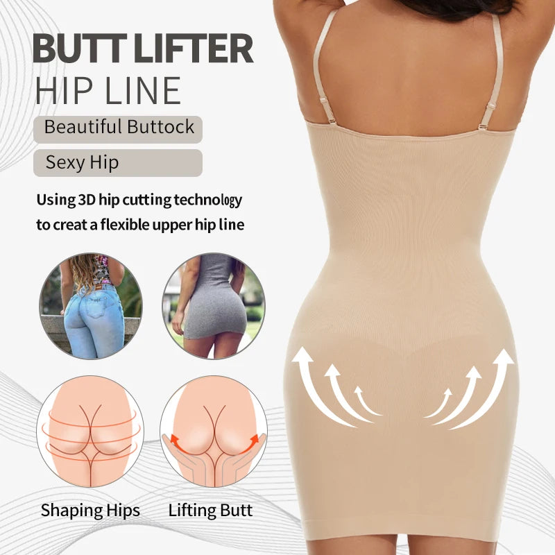 FITTOO Suspender Dress Women Body Shaper Tummy Control Sleeveless Skirt Slimming Waist Tops Female Streetwear Sexy Female New