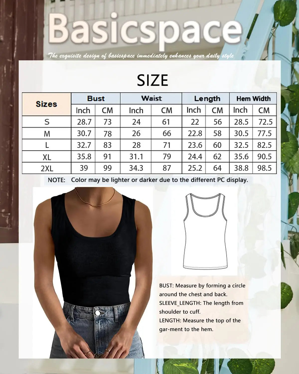 Summer Women's Vest Slim Fit Elastic Fashion Thread Basic Pullover Simple Versatile Square Collar Sleeveless T-shirt